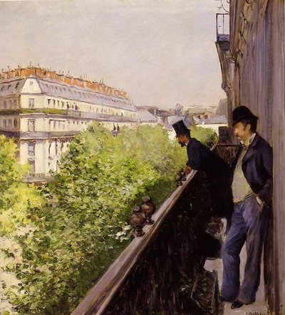Un balcón de Gustave Caillebotte
